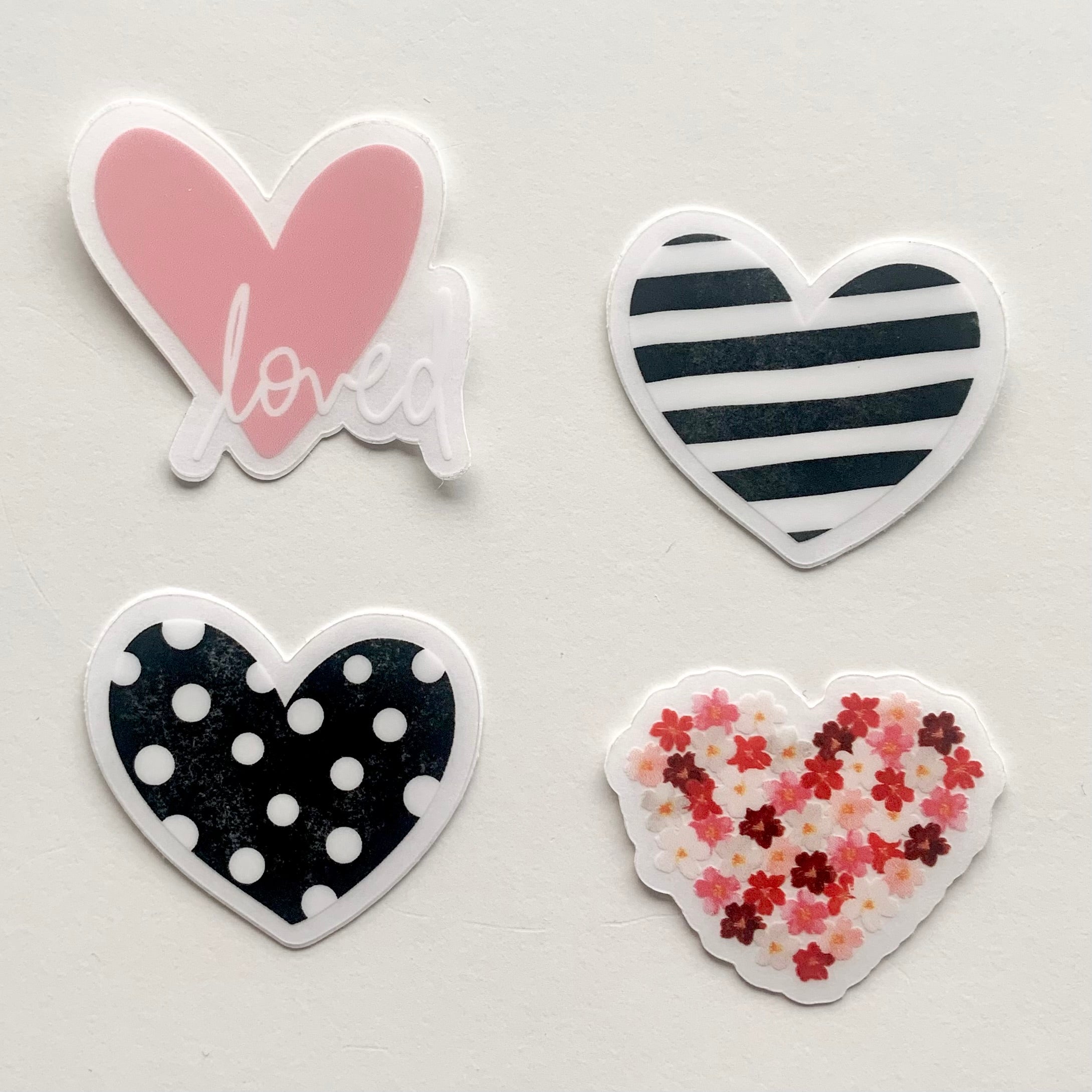 Hearts Mini Clear Stickers – AMW the studio